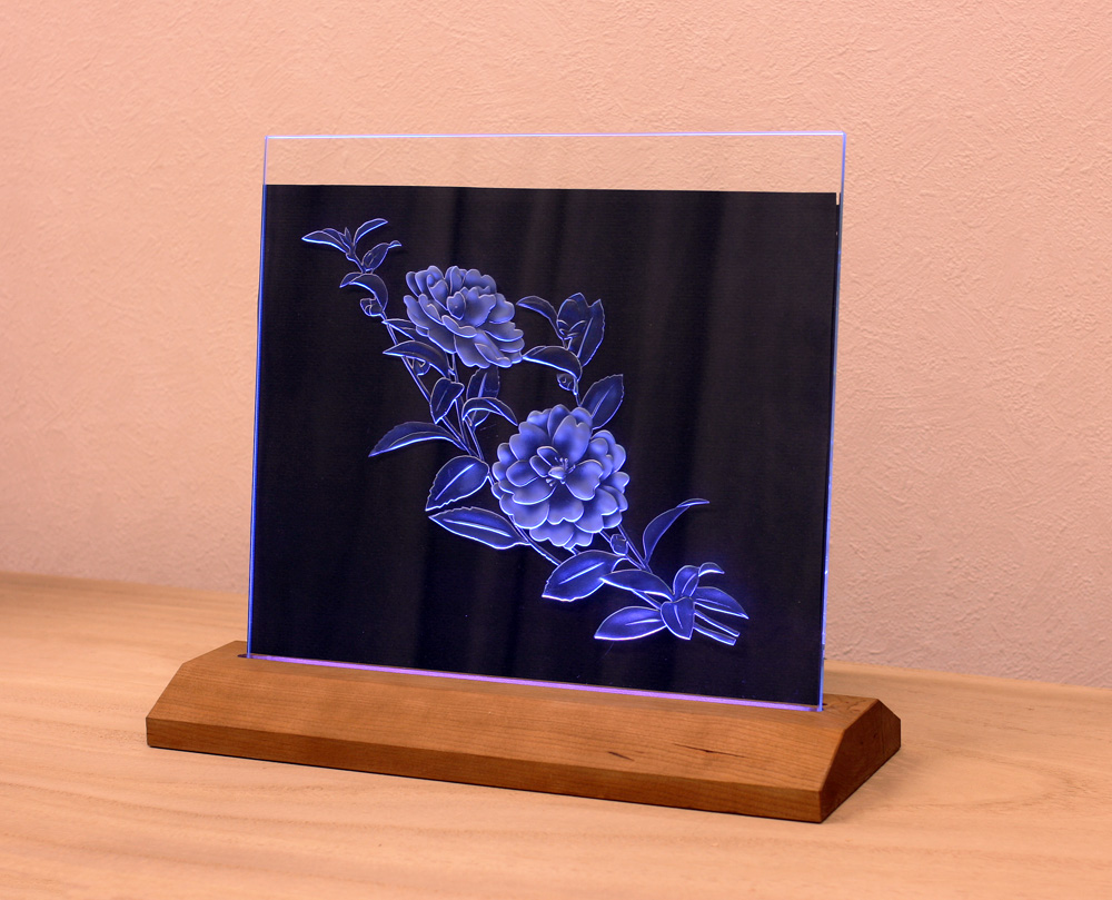 Etched Glass Stand