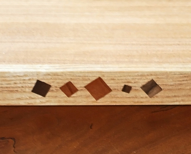 Tray with inlay