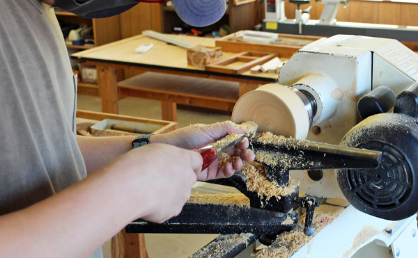 木工旋盤による器の製作