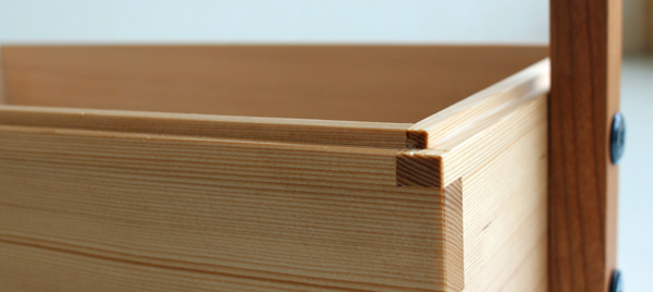 上の段の道具箱の上