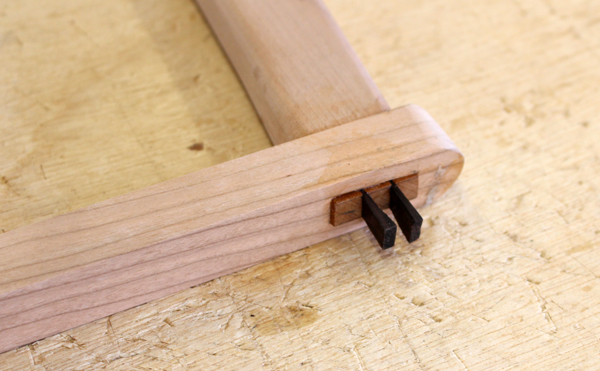 黒檀のクサビ打ち